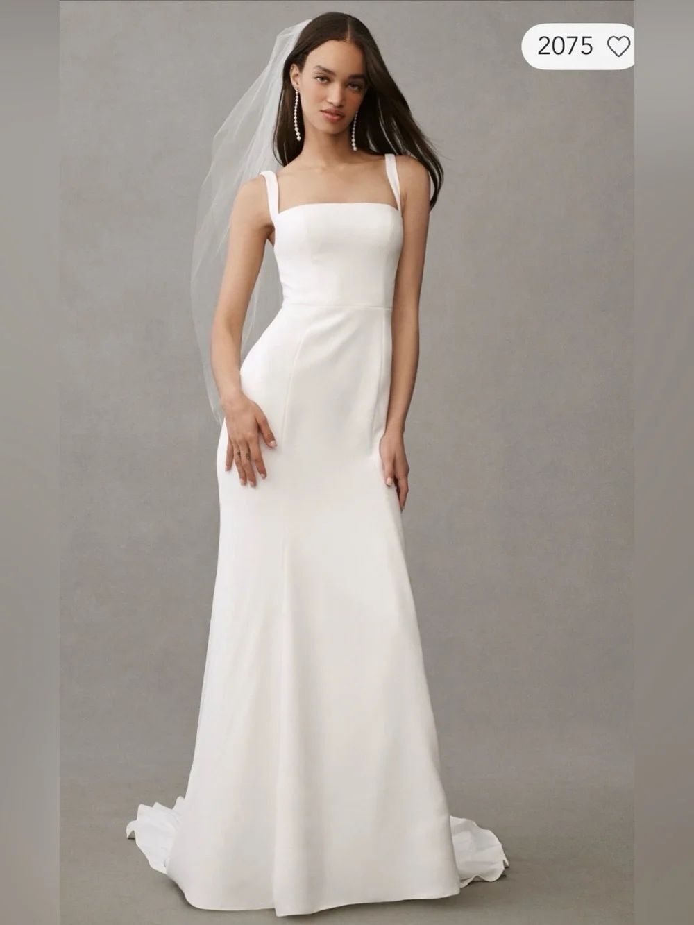Bhldn Jenny by Jenny Yoo Hayden Sleeveless
Column Crepe Wedding Gown
